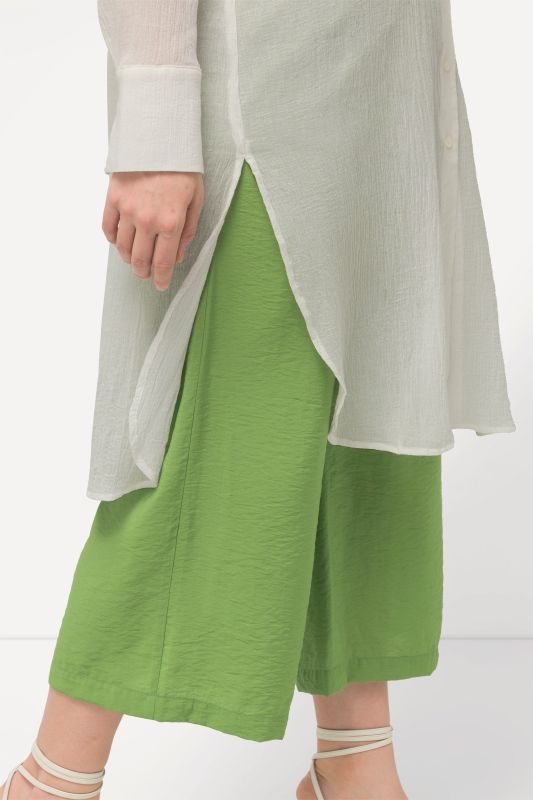 Sheer Textured Longline Blouse