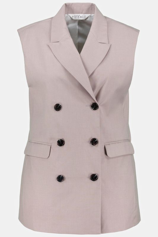 Two Tone Half/Half Look Blazer Vest