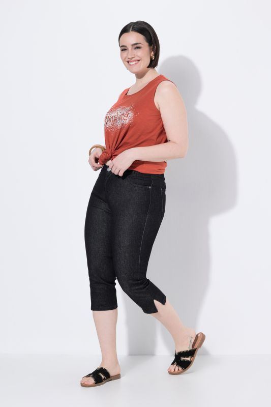 Stretch Fit Denim  Capris