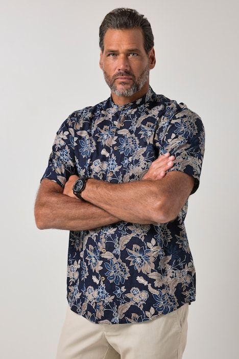 Linen-blend shirt