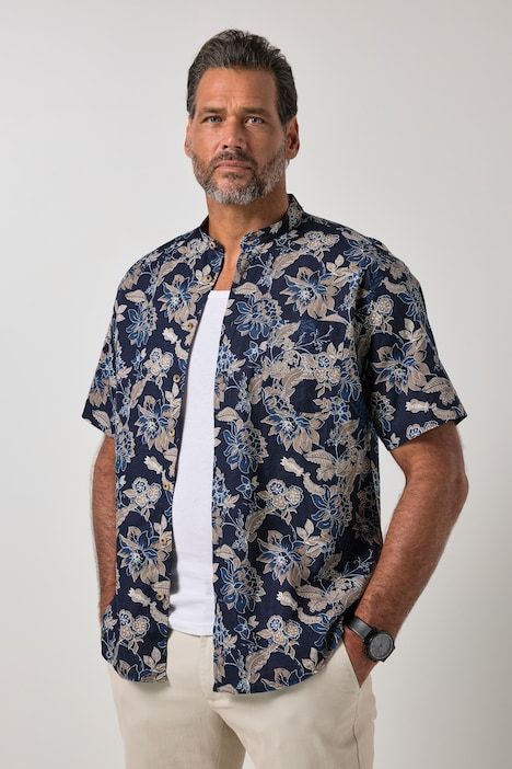 Linen-blend shirt