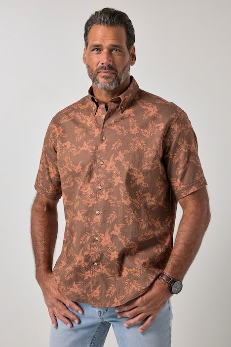Linen-blend shirt
