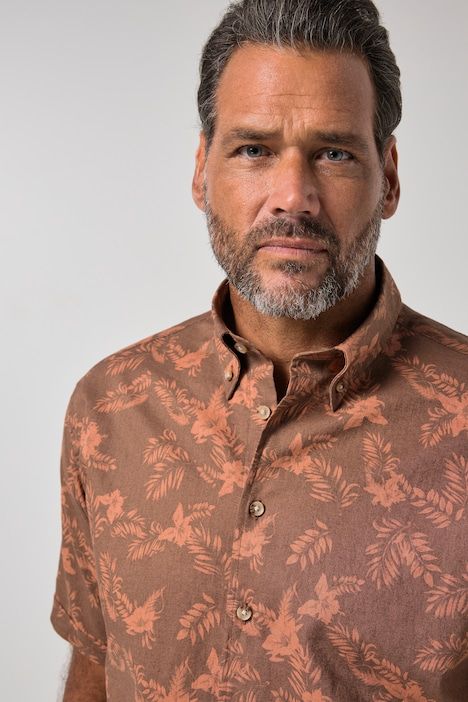 Linen-blend shirt