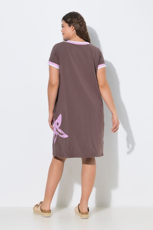 Starfish Motif Short Sleeve Jersey Dress