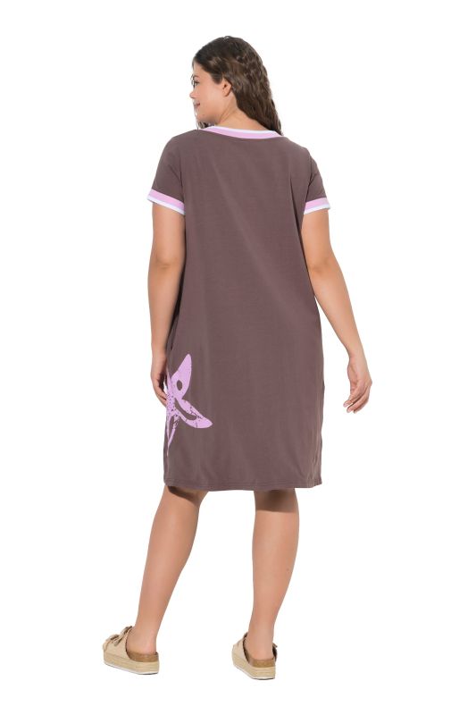 Starfish Motif Short Sleeve Jersey Dress