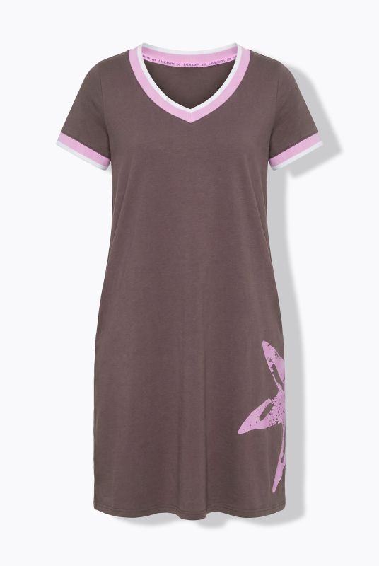 Starfish Motif Short Sleeve Jersey Dress