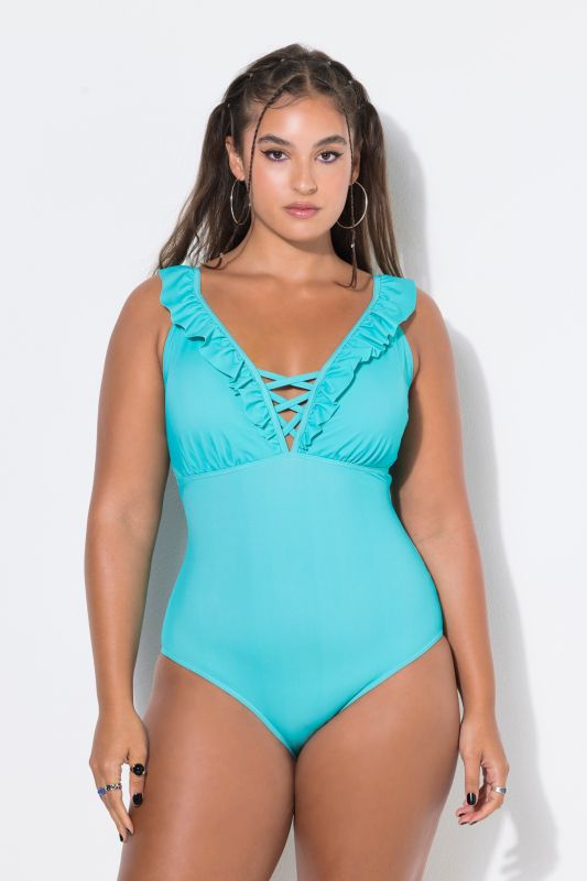 Swimsuit, soft cups, flounce