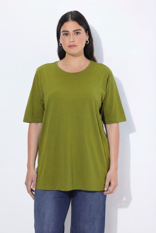 Basic Round Neck Short Sleeve Relaxed Fit  Tee