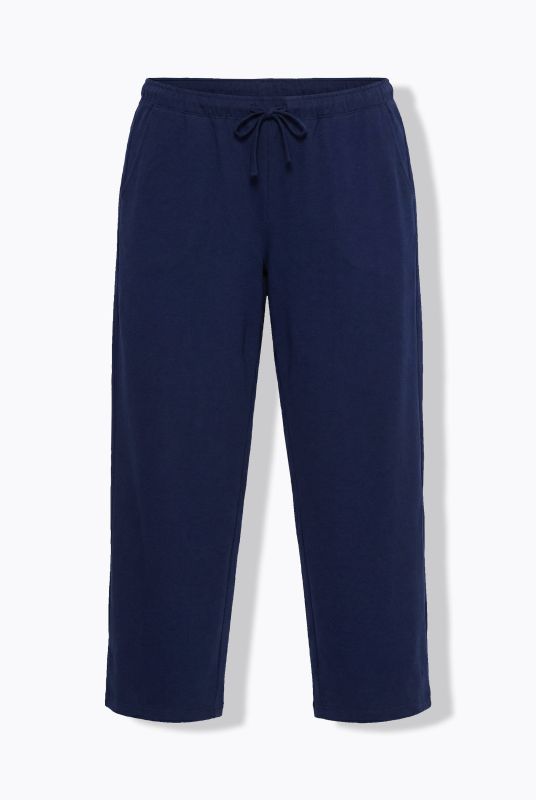 Stretch Cotton Knit Drawstring Elastic Waist Pocket Pants