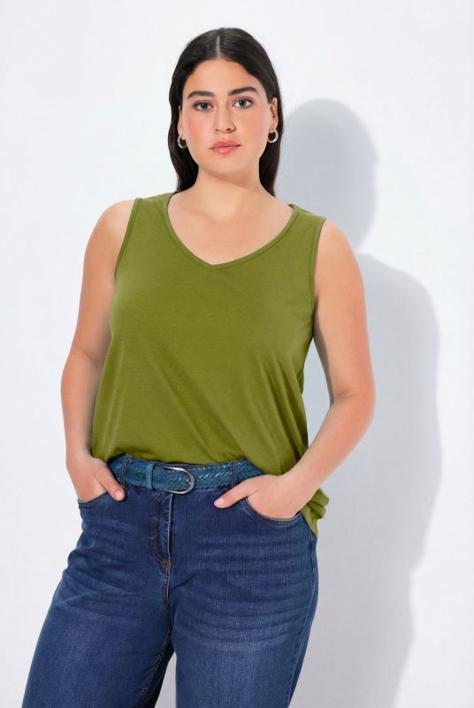 V-Neck Classic Fit Cotton Tank