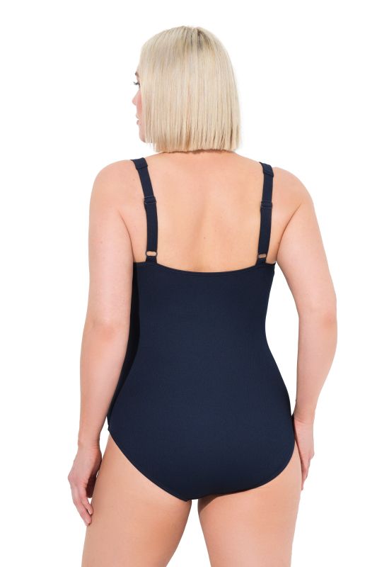Draped Front Sweetheart Neck Front Lined Swimsuit