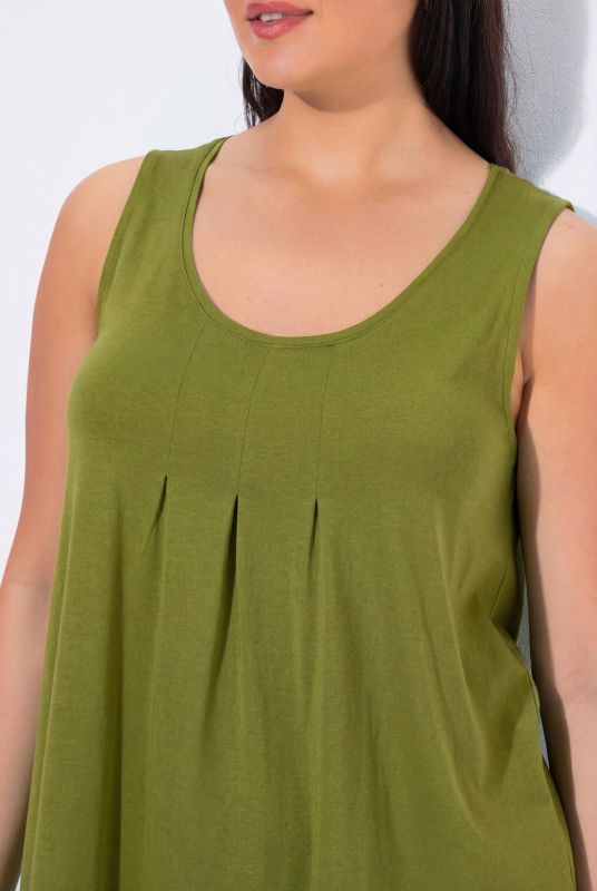 Essential Pleat Front Knit Tank