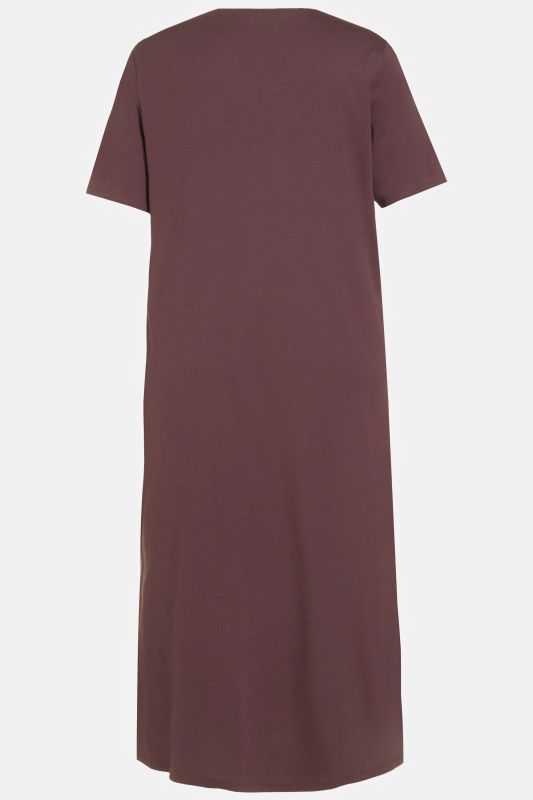 Eyelet Trim V-Neck Super Soft Cotton Blend Nightgown