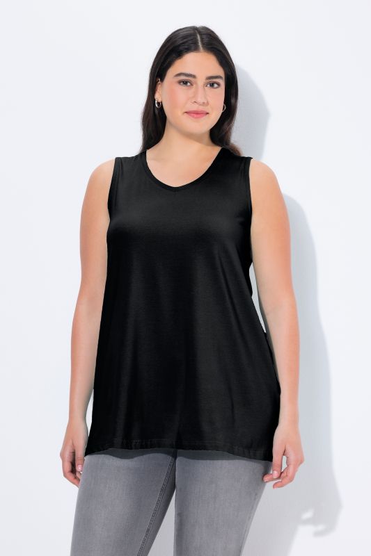 Essential V-Neck Stretch Cotton Tank