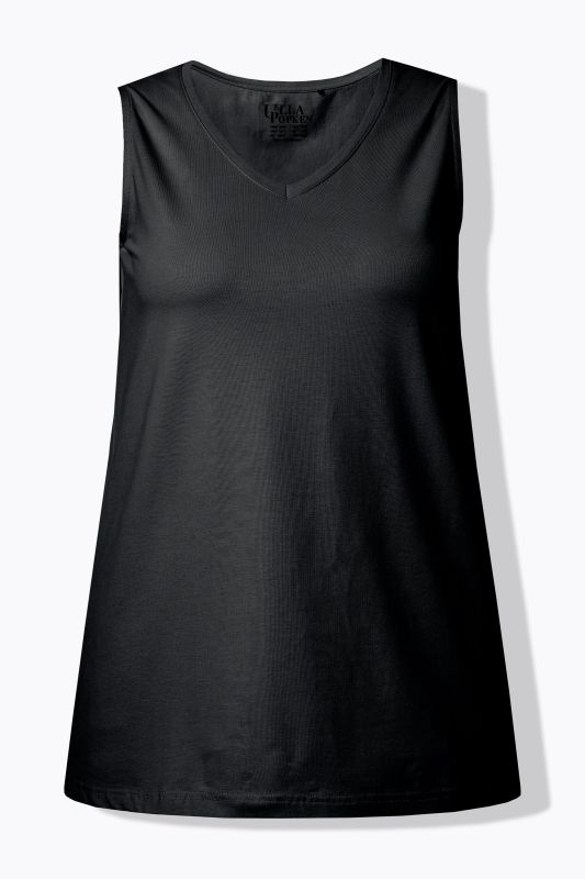 Essential V-Neck Stretch Cotton Tank