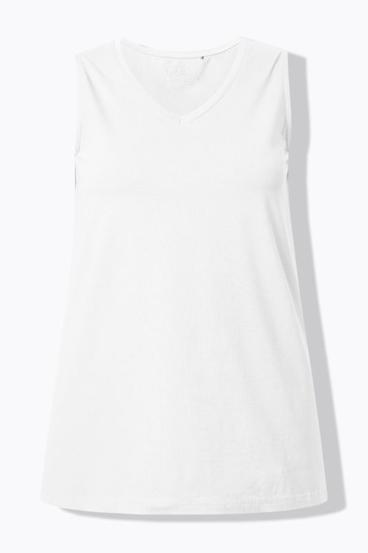 Essential V-Neck Stretch Cotton Tank