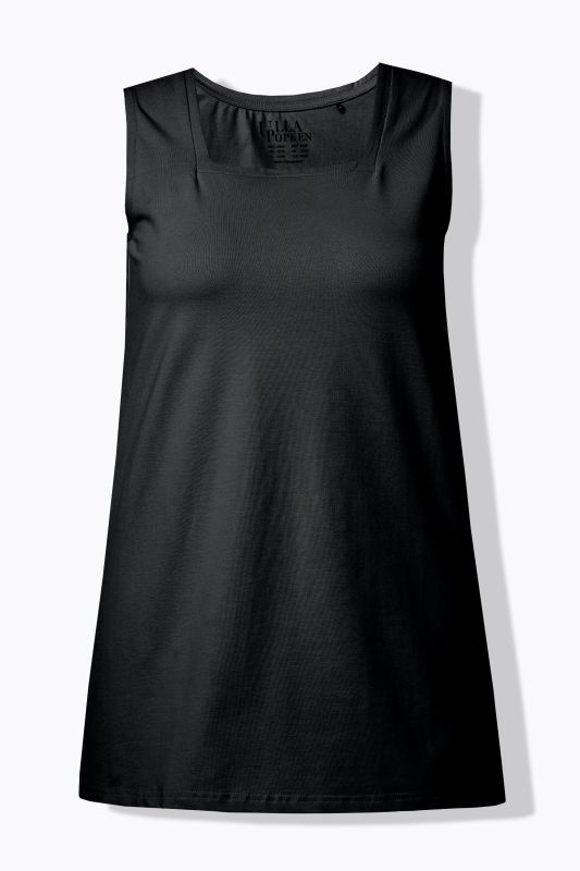 Essential Square Neck Stretch Cotton Tank