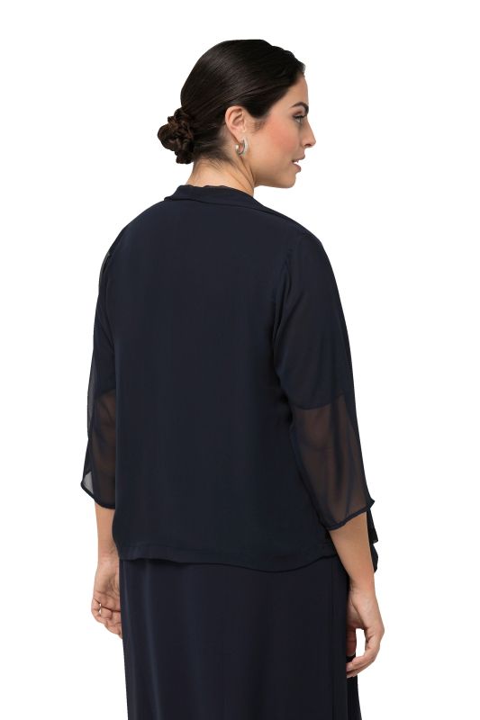 Oversized Shawl Collared Chiffon Jacket
