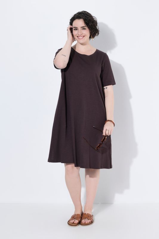 Short Sleeve Jersey Midi Dress