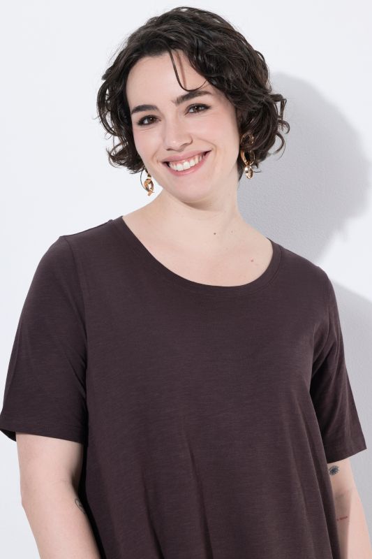 Short Sleeve Jersey Midi Dress