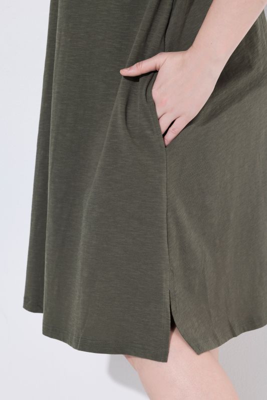 Short Sleeve Jersey Midi Dress