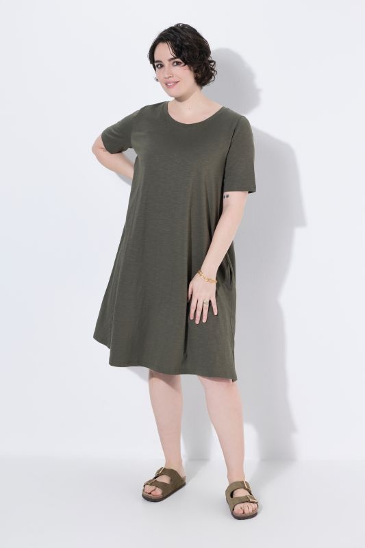 Short Sleeve Jersey Midi Dress