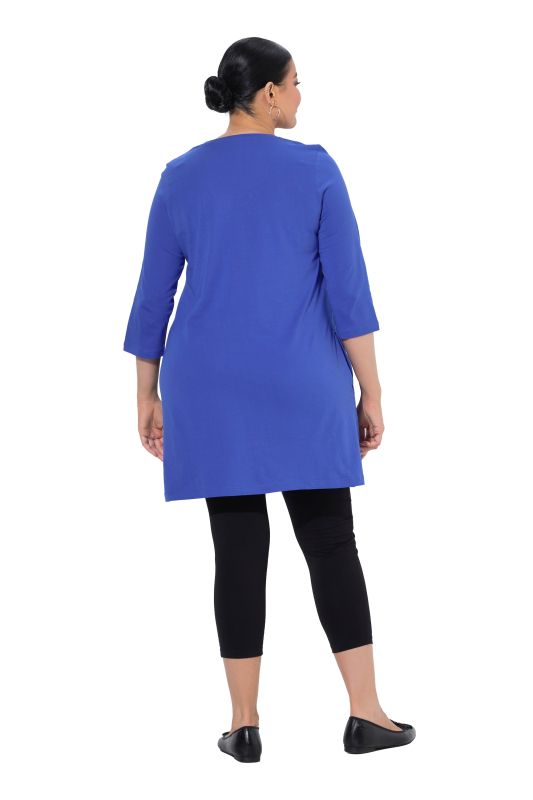 V-Neck Seam Knit  A-line Swing Tunic