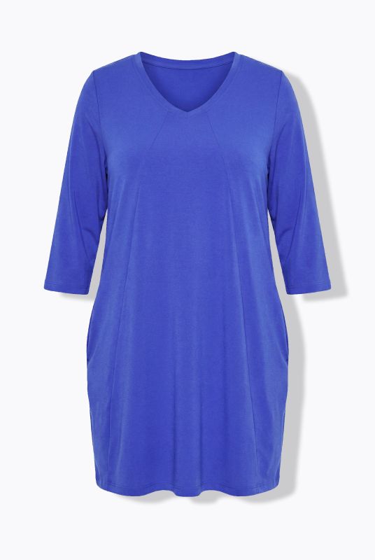 V-Neck Seam Knit  A-line Swing Tunic