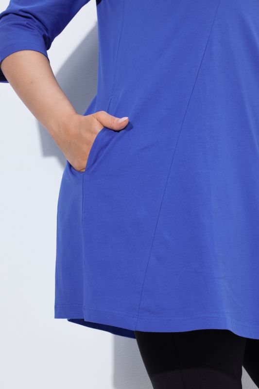 V-Neck Seam Knit  A-line Swing Tunic