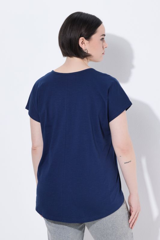 Metallic Animal Cap Sleeve Graphic Tee