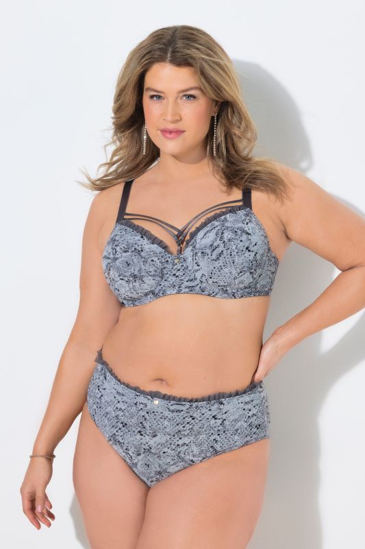 Strappy Animal Print Underwire Bra