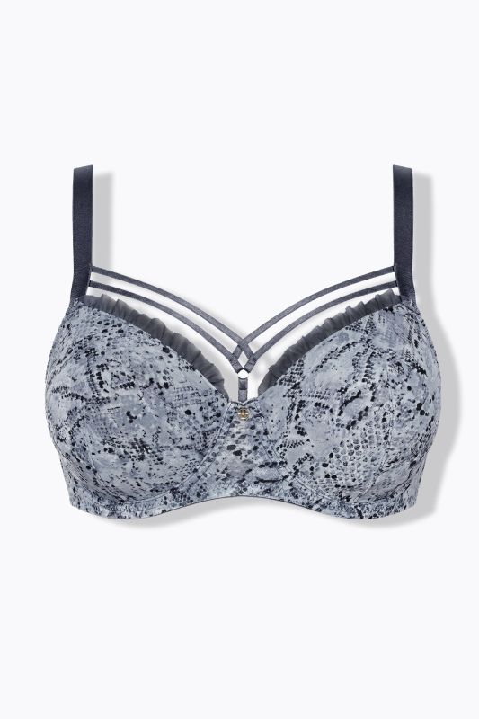 Strappy Animal Print Underwire Bra