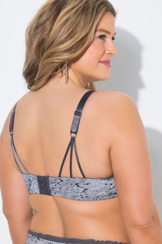 Strappy Animal Print Underwire Bra