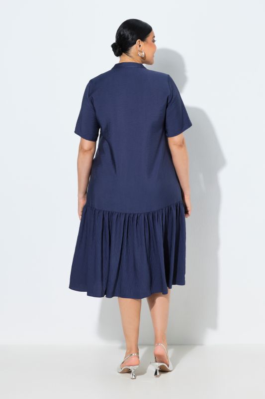 Flounce Panel Short Sleeve Dress