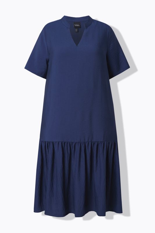 Flounce Panel Short Sleeve Dress