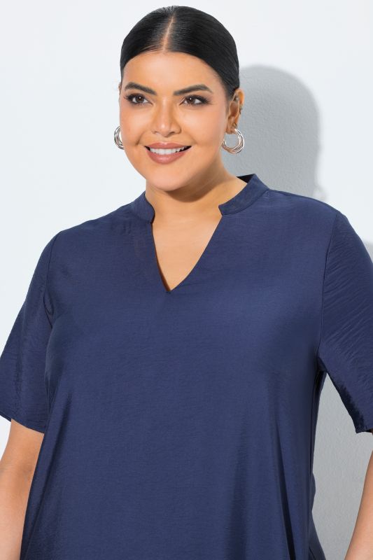 Flounce Panel Short Sleeve Dress