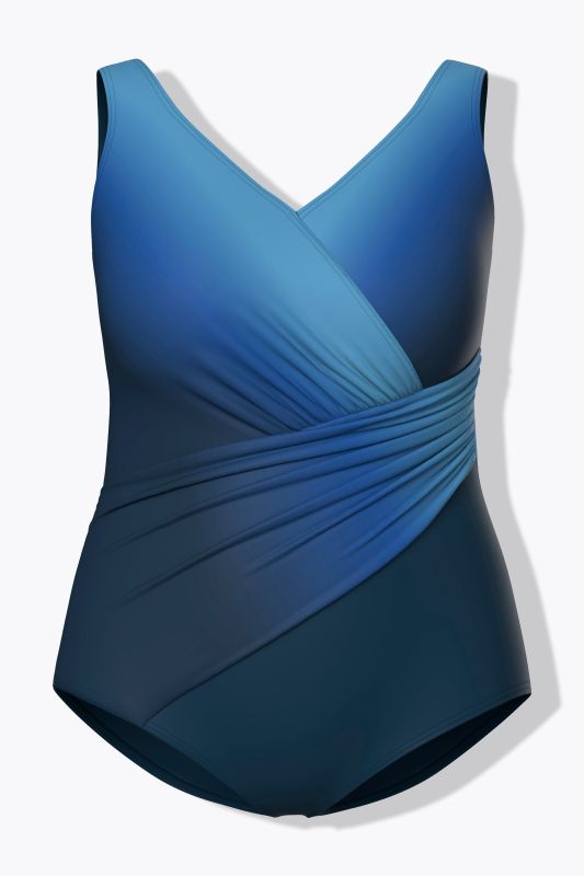 Gradient Wrap Loop One Piece Swimsuit