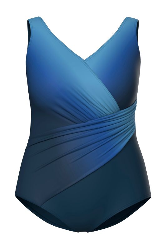 Gradient Wrap Loop One Piece Swimsuit