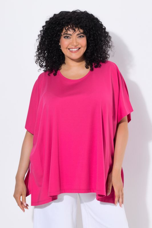 Pointed Hem Oversized Tee