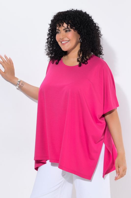 Pointed Hem Oversized Tee