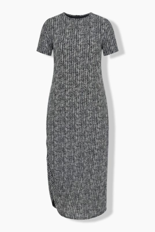 Eco Cotton Herringbone Asymmetric Dress