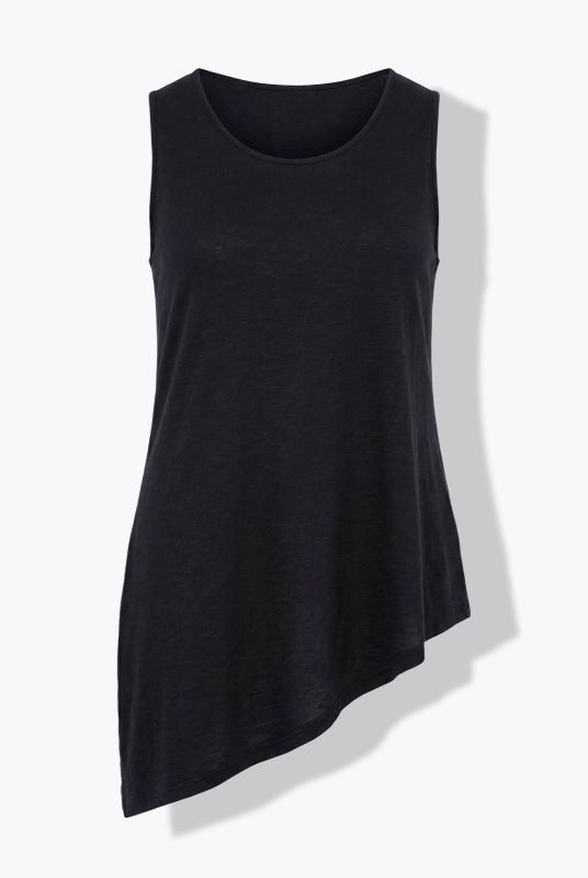 Eco Cotton Asymmetric Flounce Tank