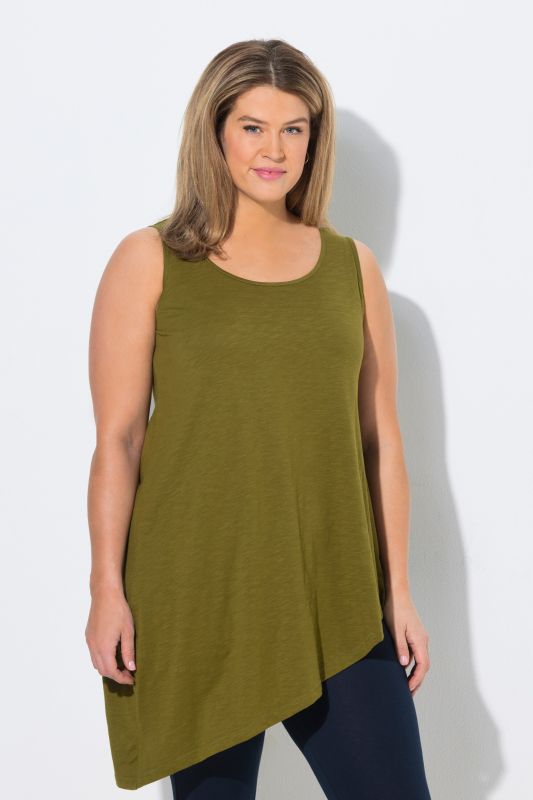 Eco Cotton Asymmetric Flounce Tank