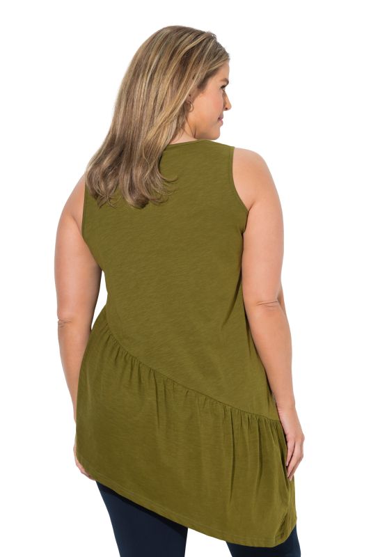 Eco Cotton Asymmetric Flounce Tank