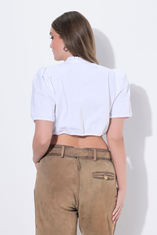 Velvet Ribbon Short Sleeve Dirndl Blouse