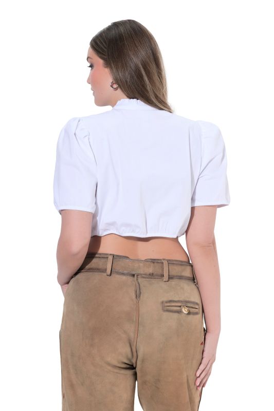 Velvet Ribbon Short Sleeve Dirndl Blouse