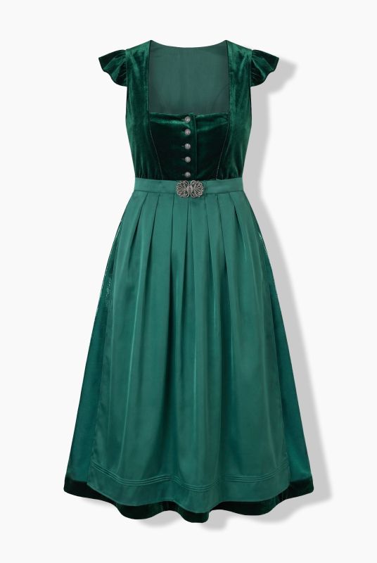 Detachable Flutter Sleeve Velvet Dirndl