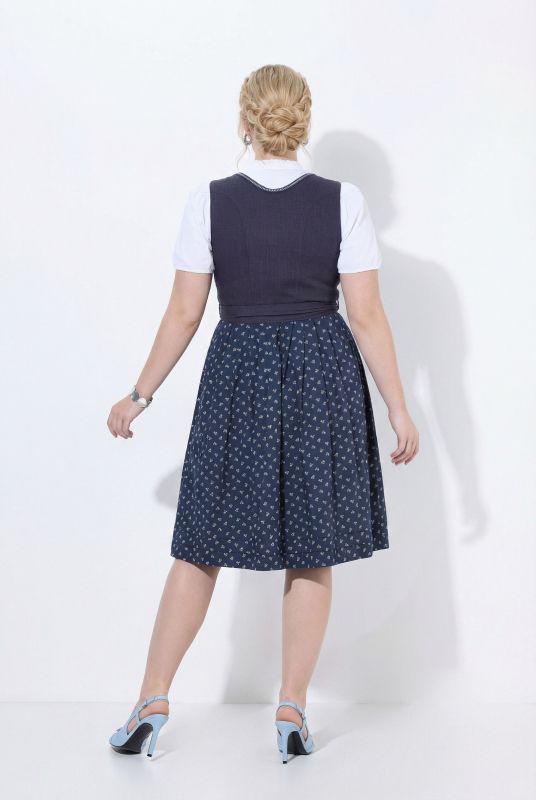 Linen Blend Floral Dirndl