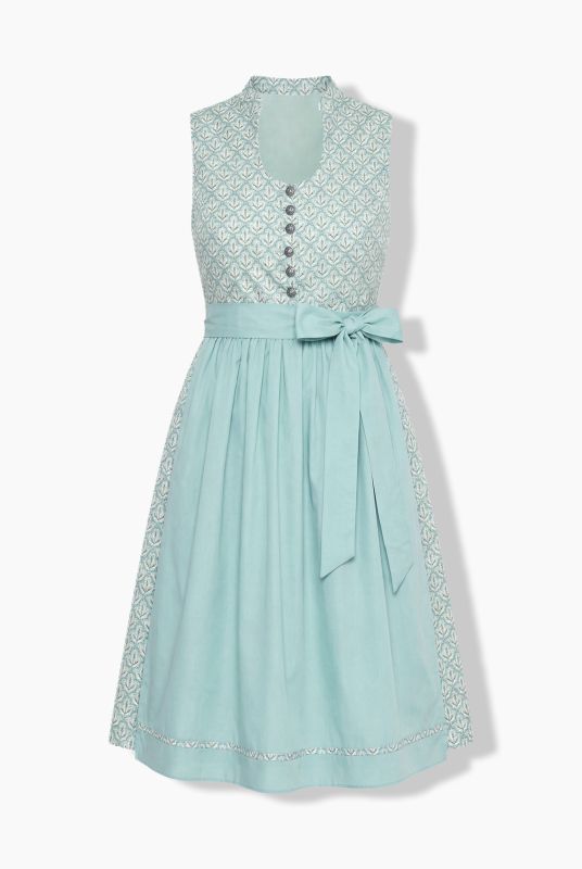 Goblet Collar Allover Printed Dirndl