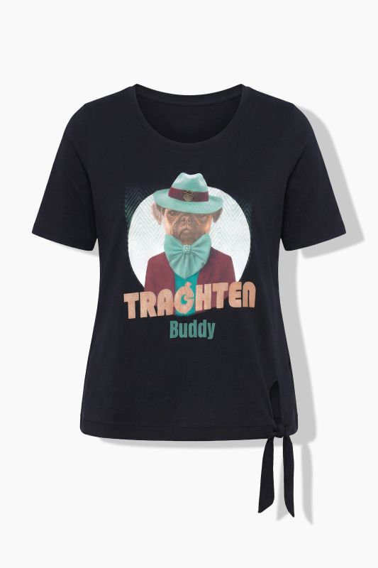 Trachten Buddy Knot Hem Graphic Tee